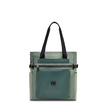 Kipling Faiza 15" Tote Bag Laptoptassen Groen | BE 1296WN